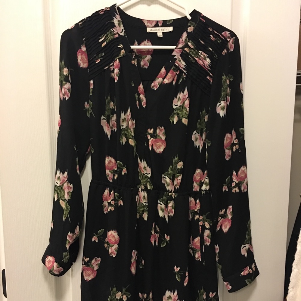 Daniel Rainn black floral dress